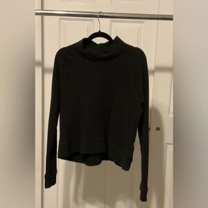 TheNorthFace Cropped Mock Neck Waffle long sleeve shirt